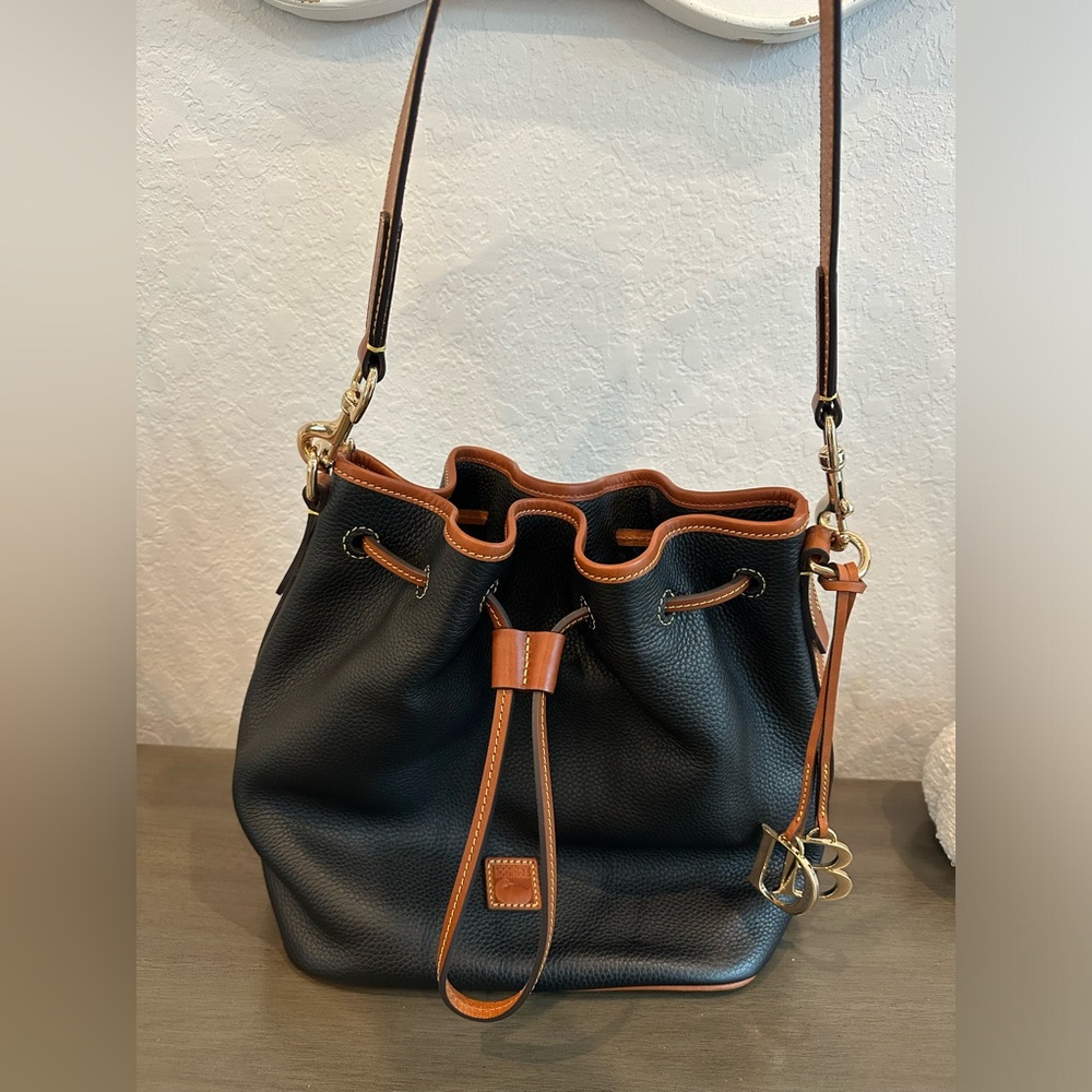 Dooney & Bourke Pebble Grain Drawstring in Black